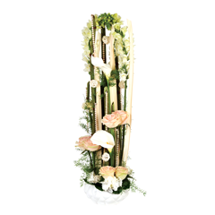 composition fleurs blanche mariage