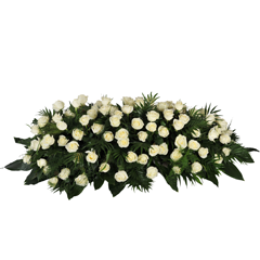 livraison composition deuil fleurs roses blanches