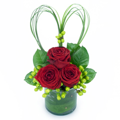petite image de la composition Vérone fait de roses rouges pour la Saint Valentin