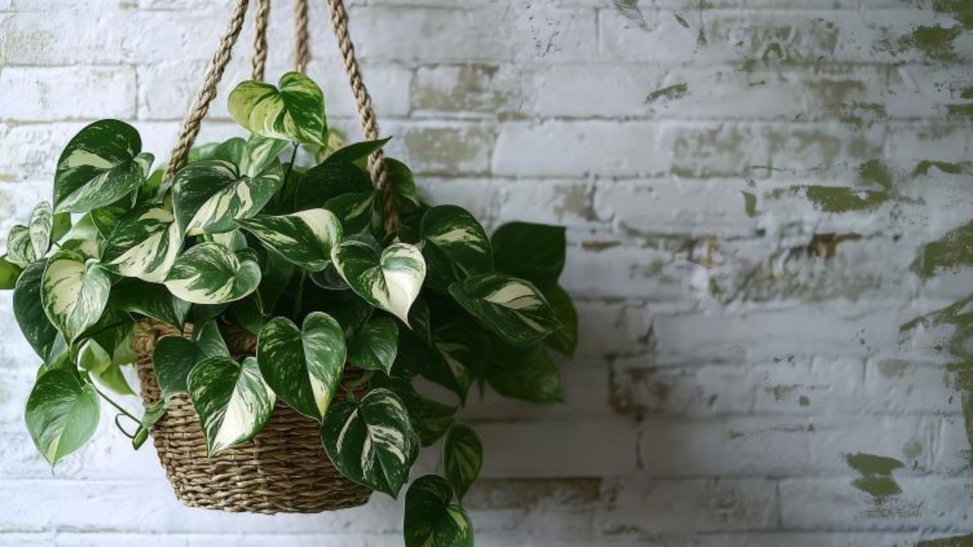 plante d'intérieur dans un cache-pot en osier tressé