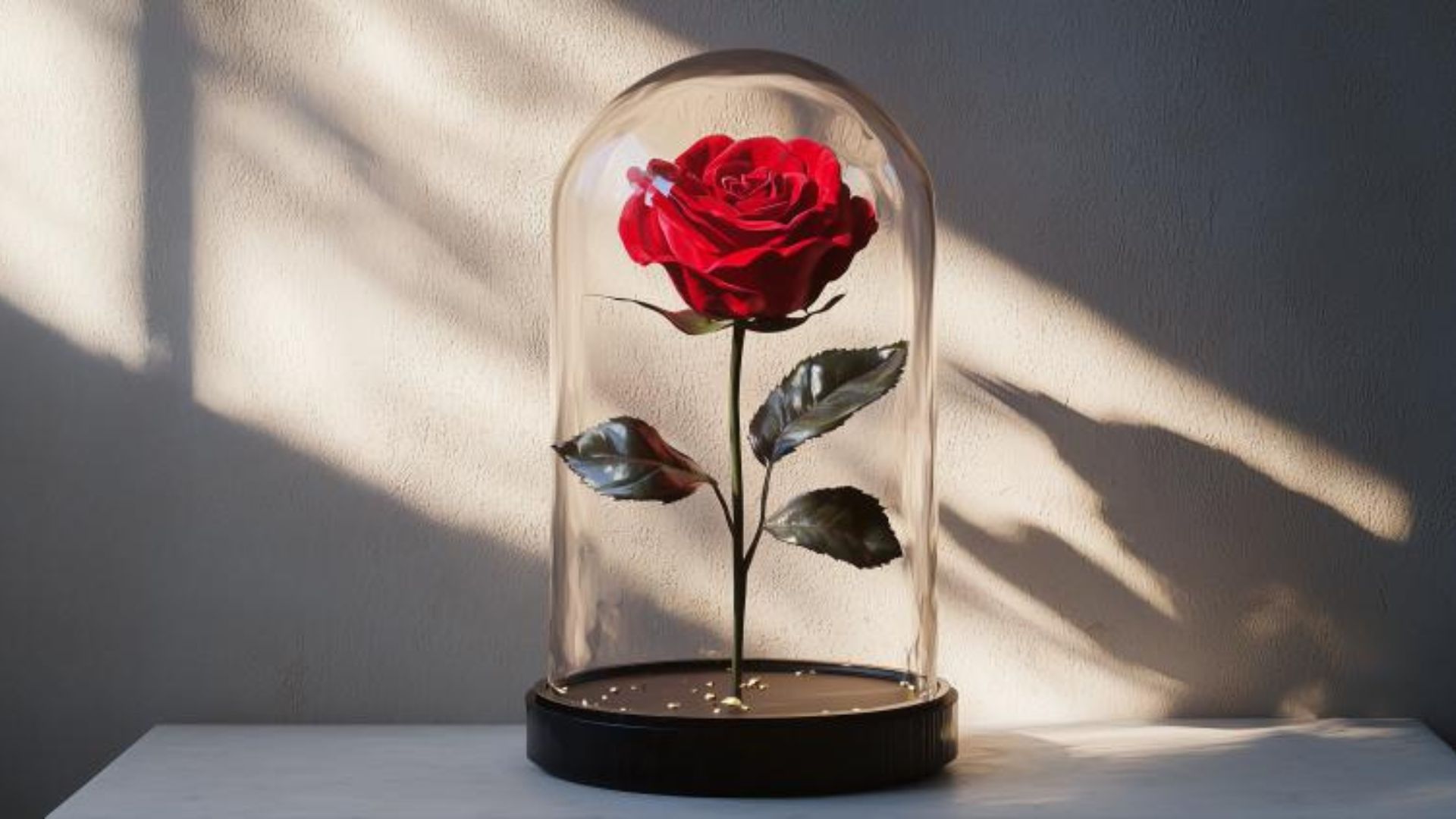 Rose éternelle dans un écrin en verre, cadeau d'anniversaire durable