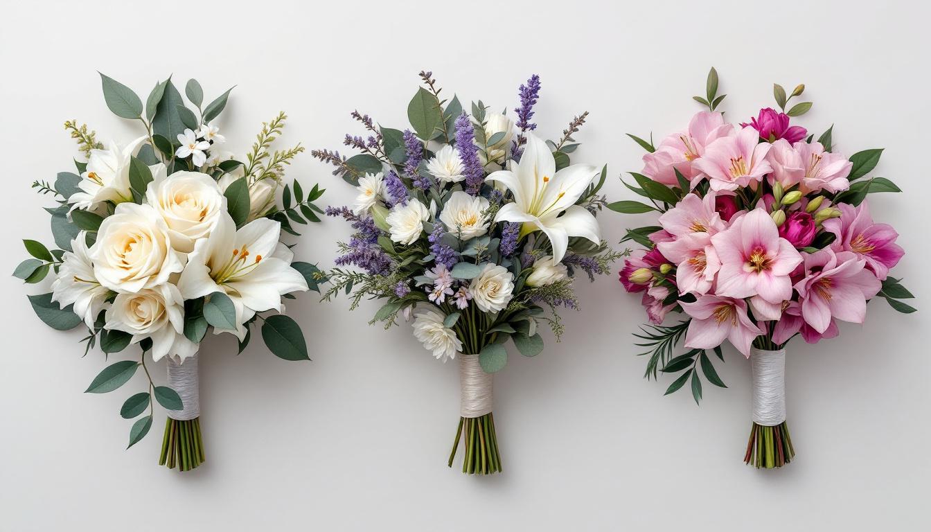 mariage classique bohème moderne avec bouquets de fleurs
