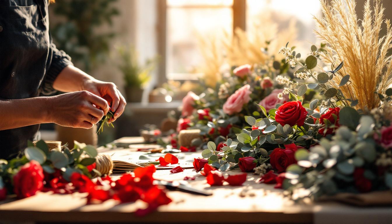 sélection de fleurs fraîches pour séchage optimal