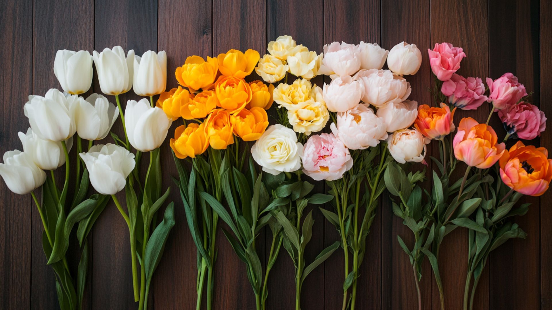 Palette couleurs fleurs amitié
