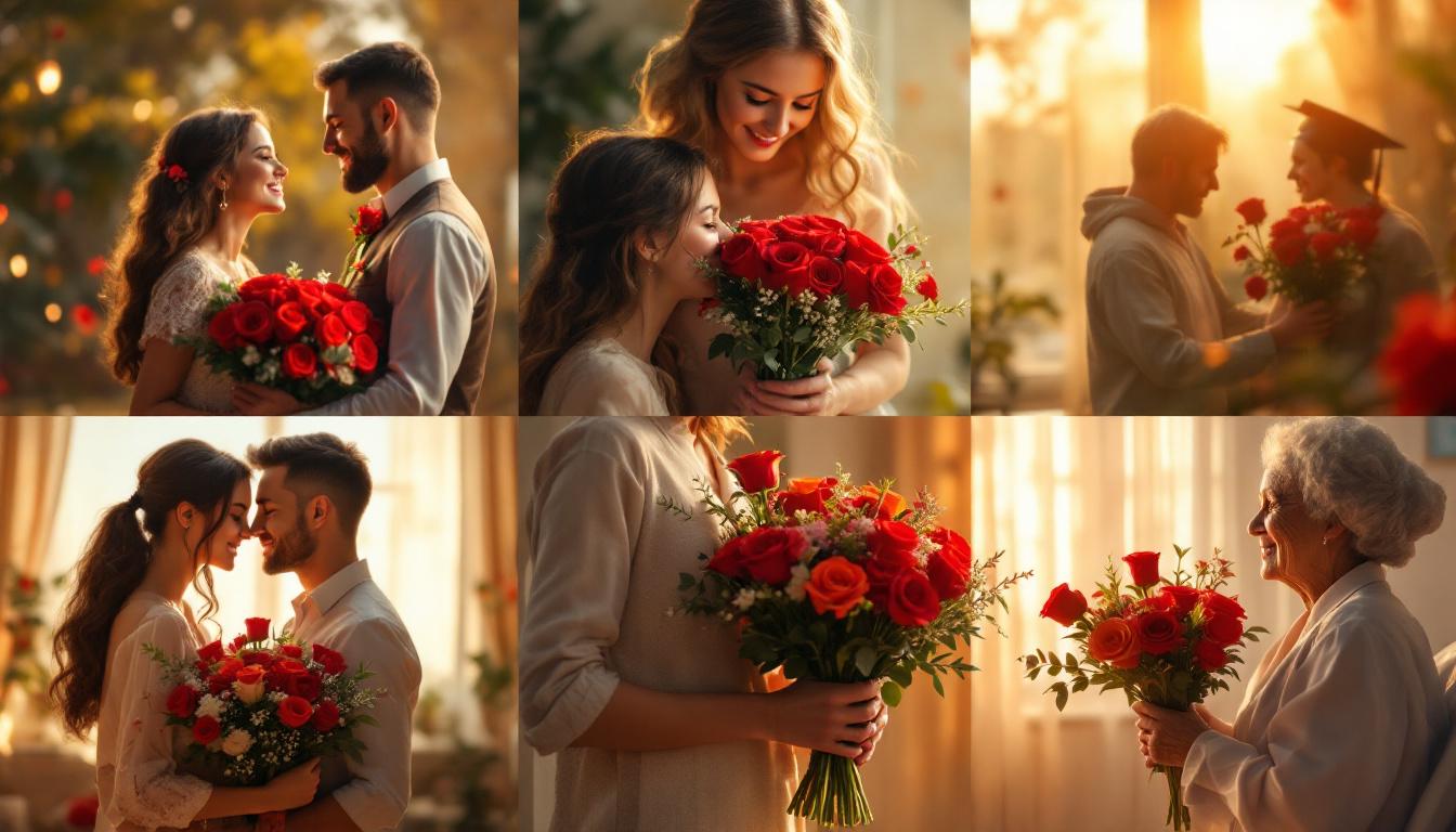 Différentes occasions pour offrir des fleurs à un homme
