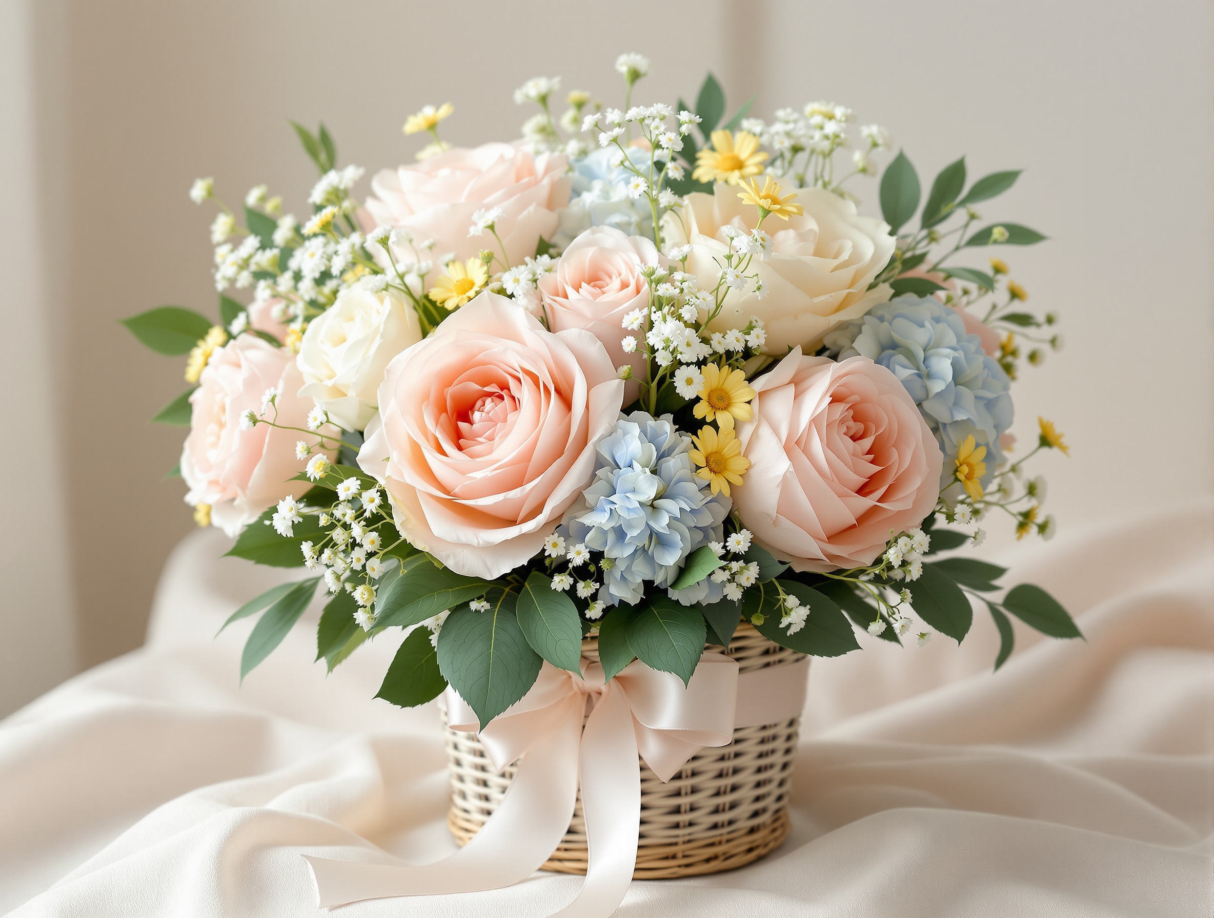 Bouquet de fleurs de naissance représentant l'identité florale personnelle