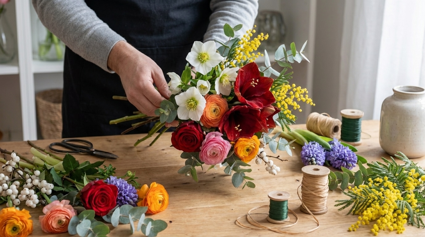 Associations florales créations artisans bouquet élégant