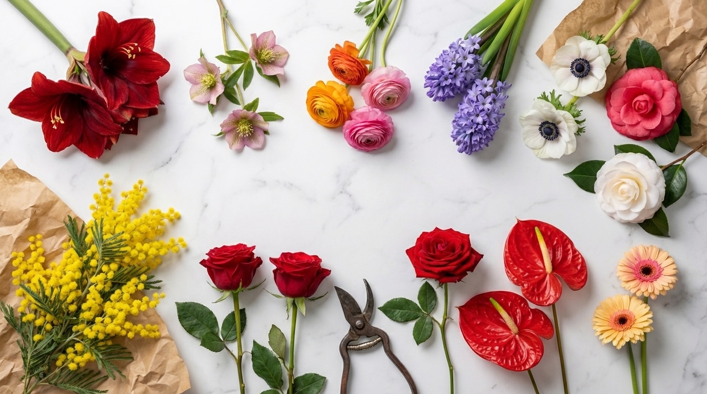 Top 10 fleurs janvier amaryllis renoncules