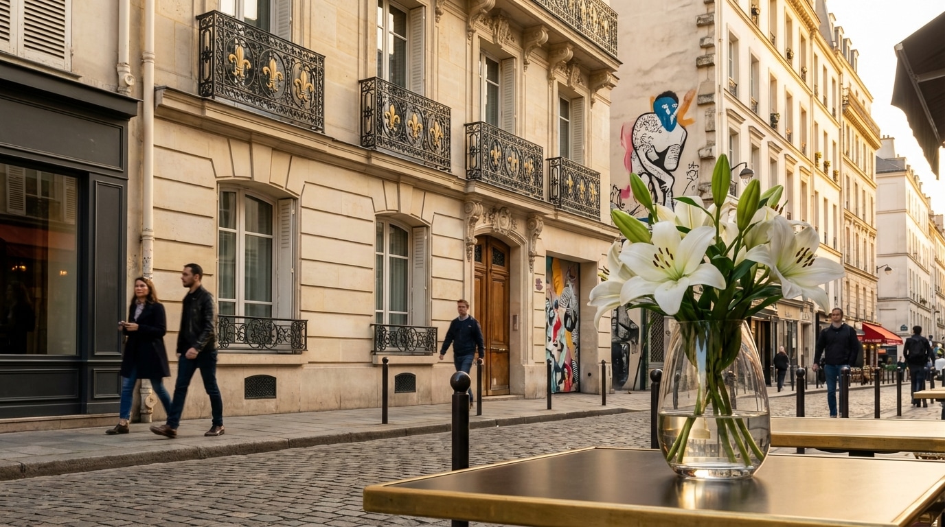 Culture contemporaine fleur lys Paris