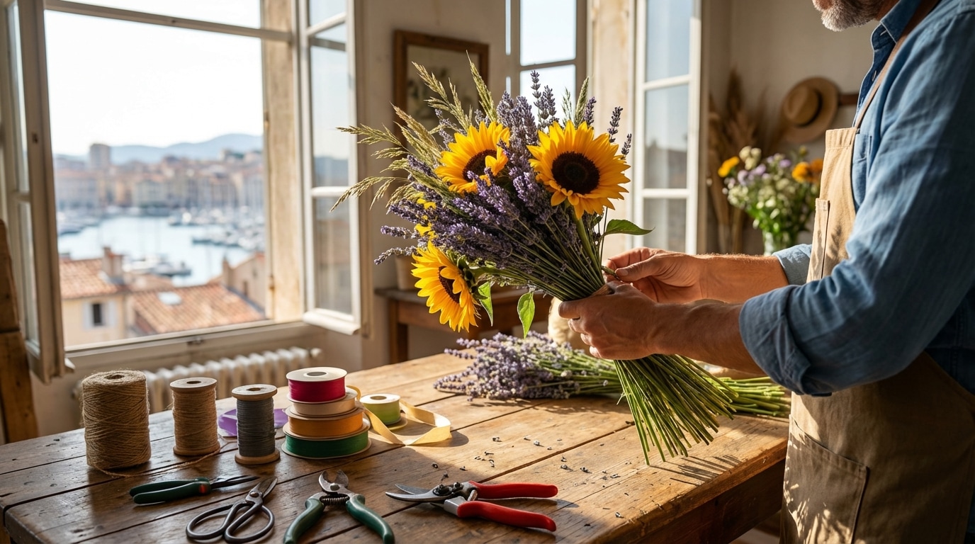 Fleuriste artisan Marseille bouquet local créatif
