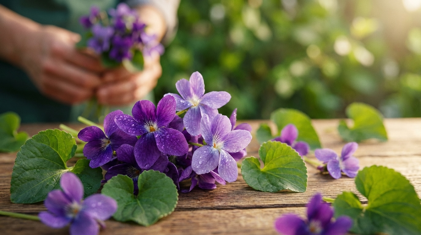 Violettes fraîches février fleur naissance symbolique