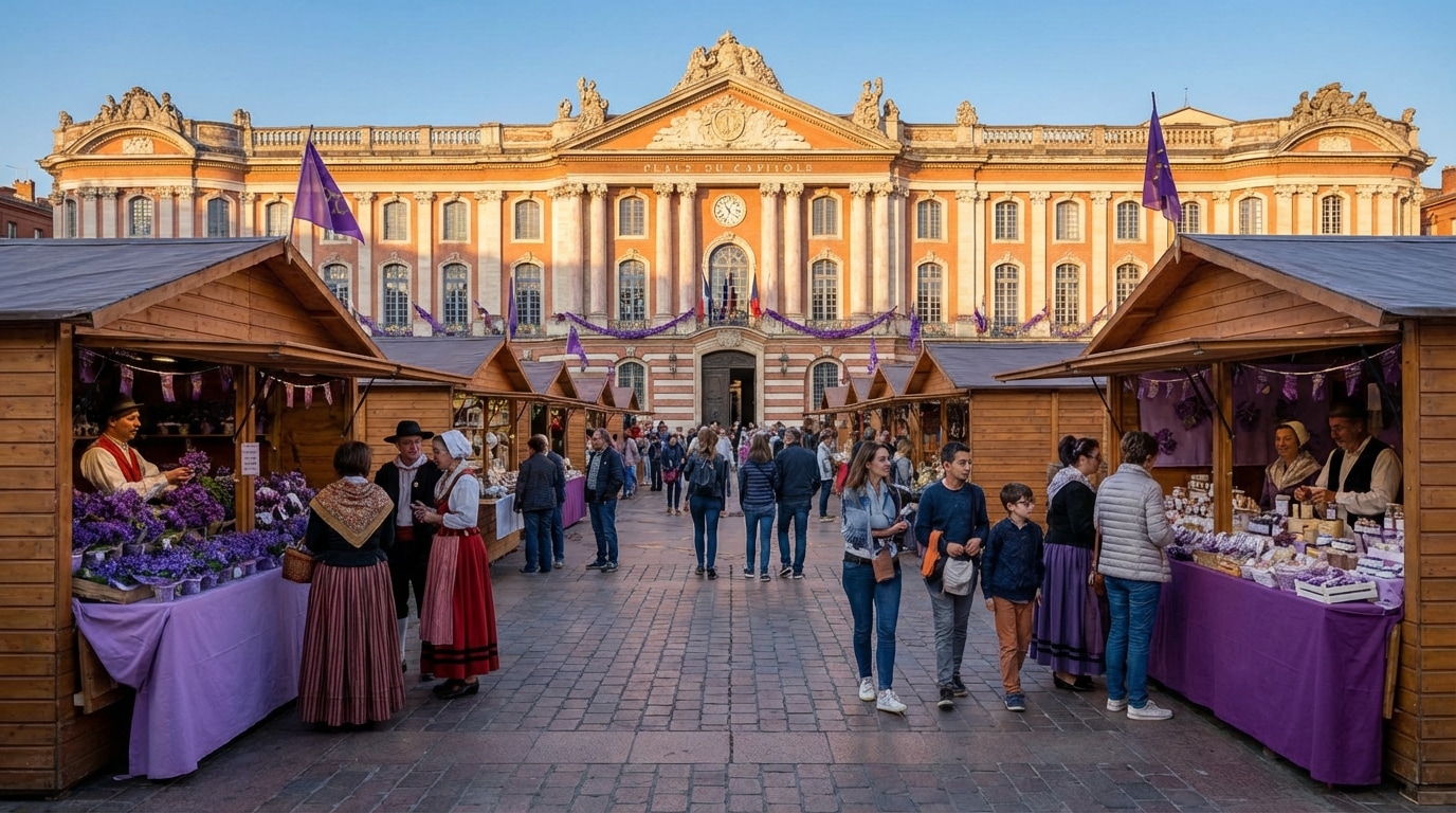 Fête violette Toulouse traditions événements célébrations