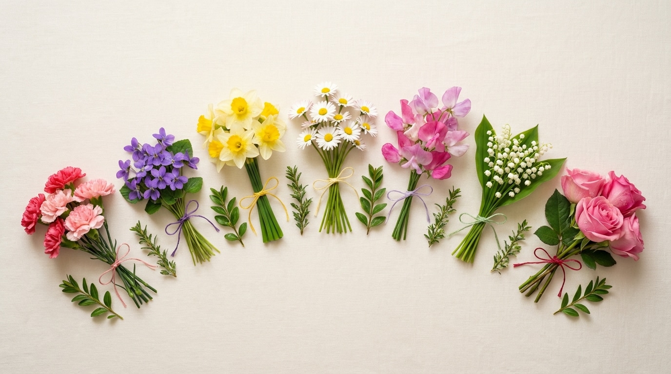 Calendrier floral fleurs naissance mois printemps