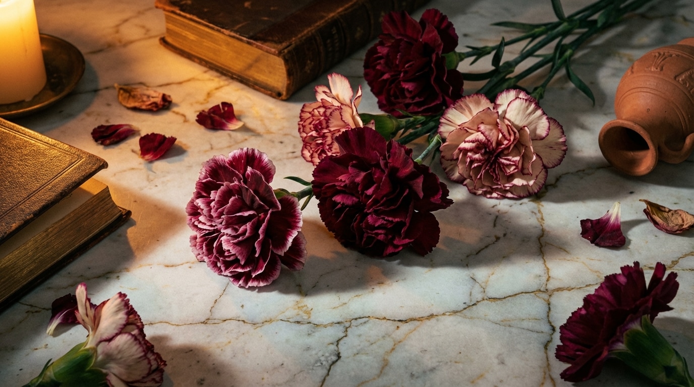 Histoire symbolique œillet Dianthus fleur ancienne