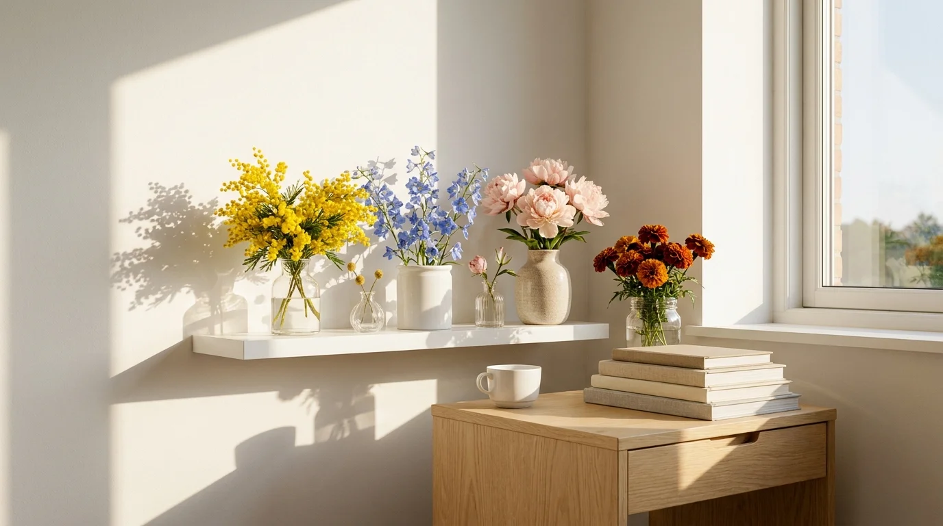 Fleurs colorées bien-être psychologie couleurs humeur quotidien
